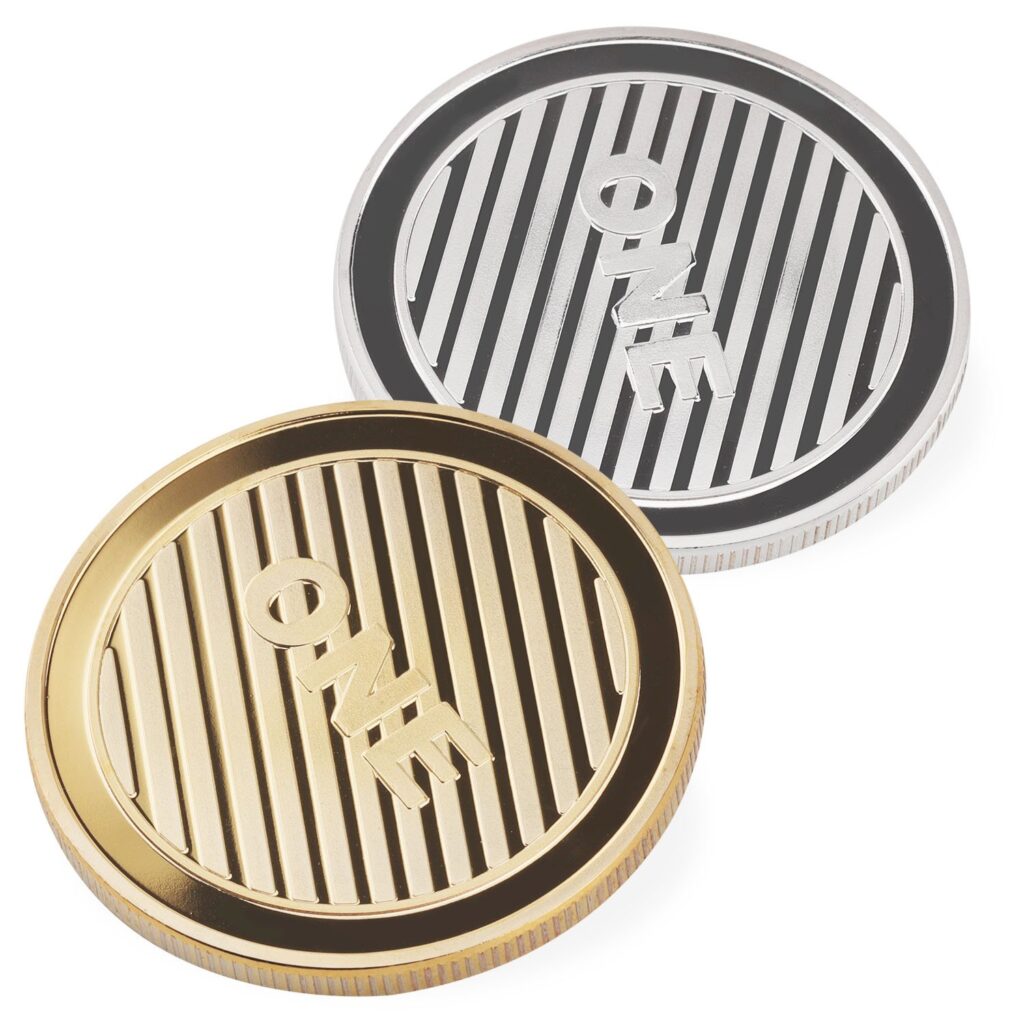 Obverse: LZWIN 2 PCS Set of Gold and Silver Plated Litecoin Deluxe Collector’s Set | Comes w/ a Plastic Round Display Case