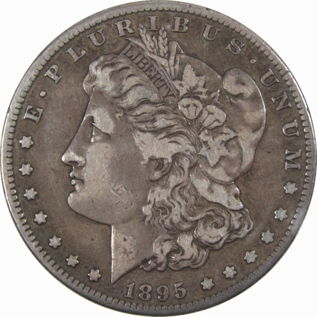 1895 S Morgan Dollar VF Very Fine 90% Silver $1 US Coin